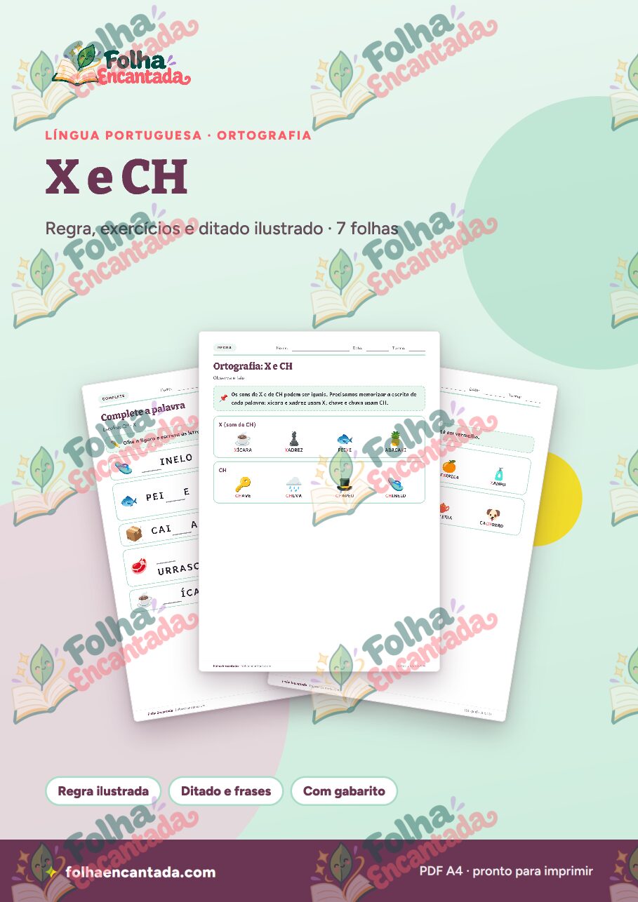 Prévia da página 1 de Ortografia: X e CH em Atividades