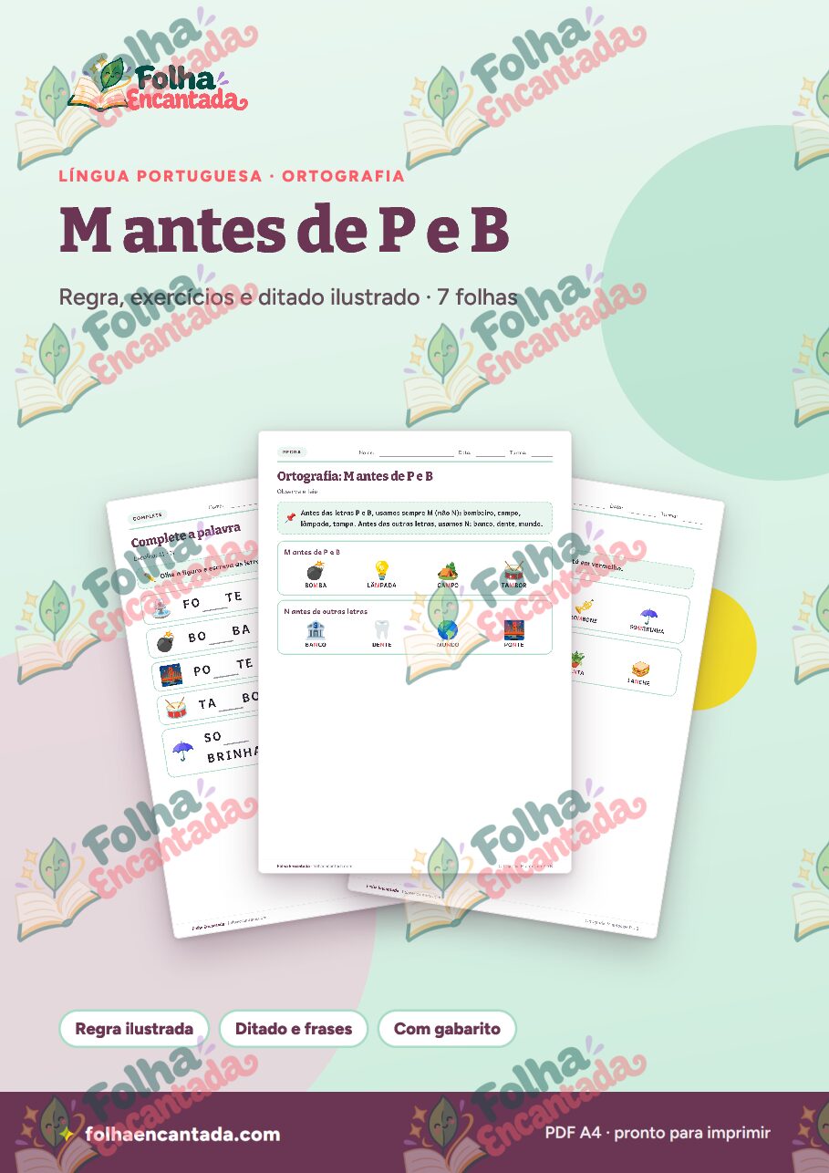 Prévia da página 1 de Ortografia: M antes de P e B