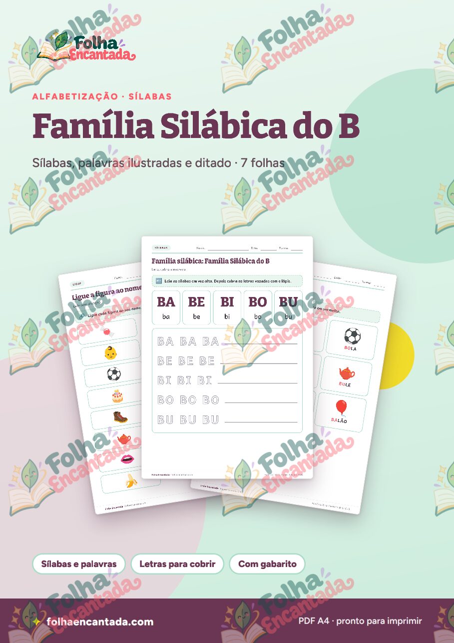 Prévia da página 1 de Família Silábica do B: Sílabas e Palavras