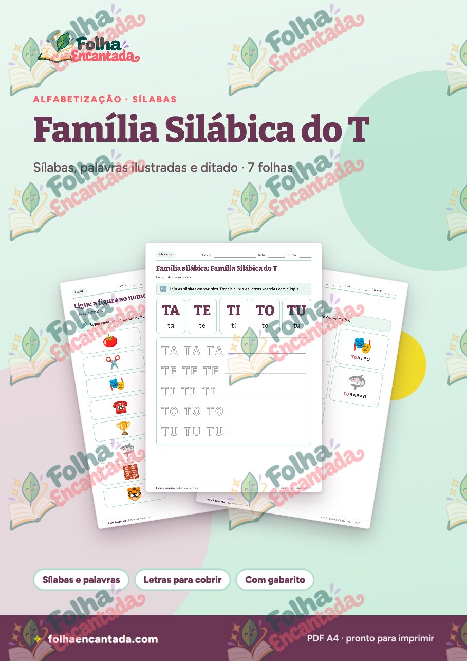 Prévia da página 1 de Família Silábica do T: Sílabas e Palavras