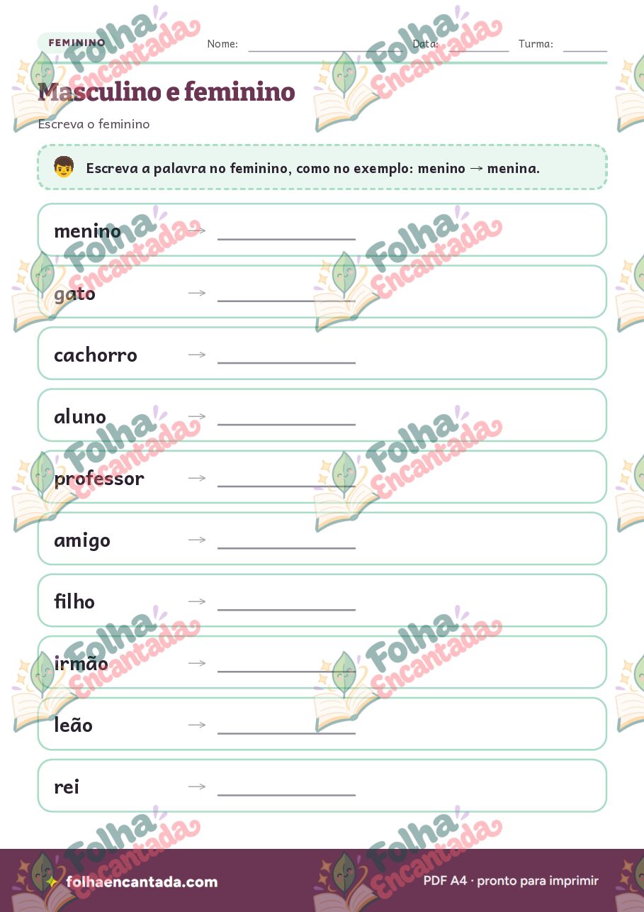 Prévia da página 2 de Masculino e Feminino em Atividades