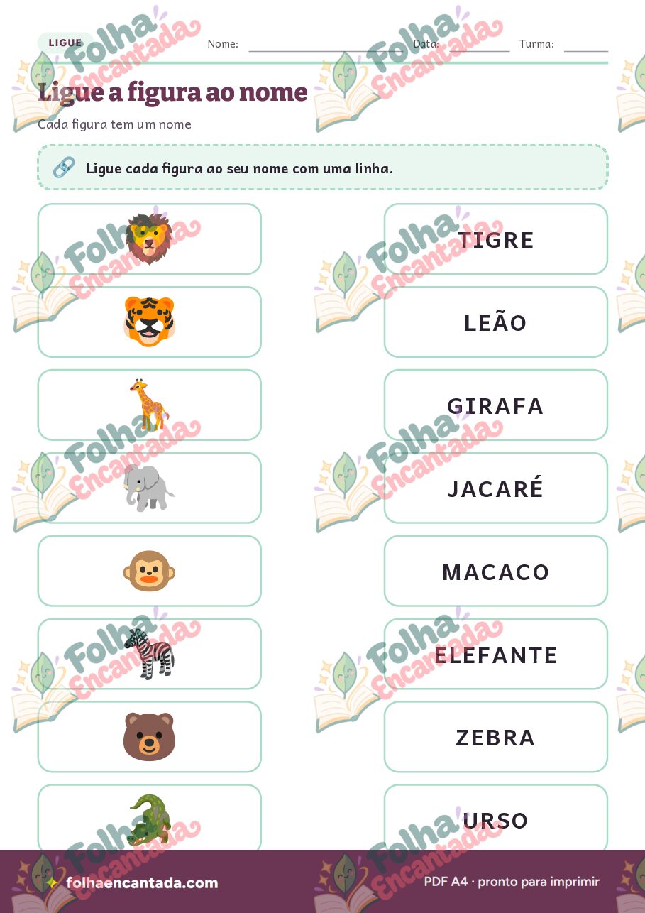 Prévia da página 3 de Ditado Ilustrado: Animais Selvagens