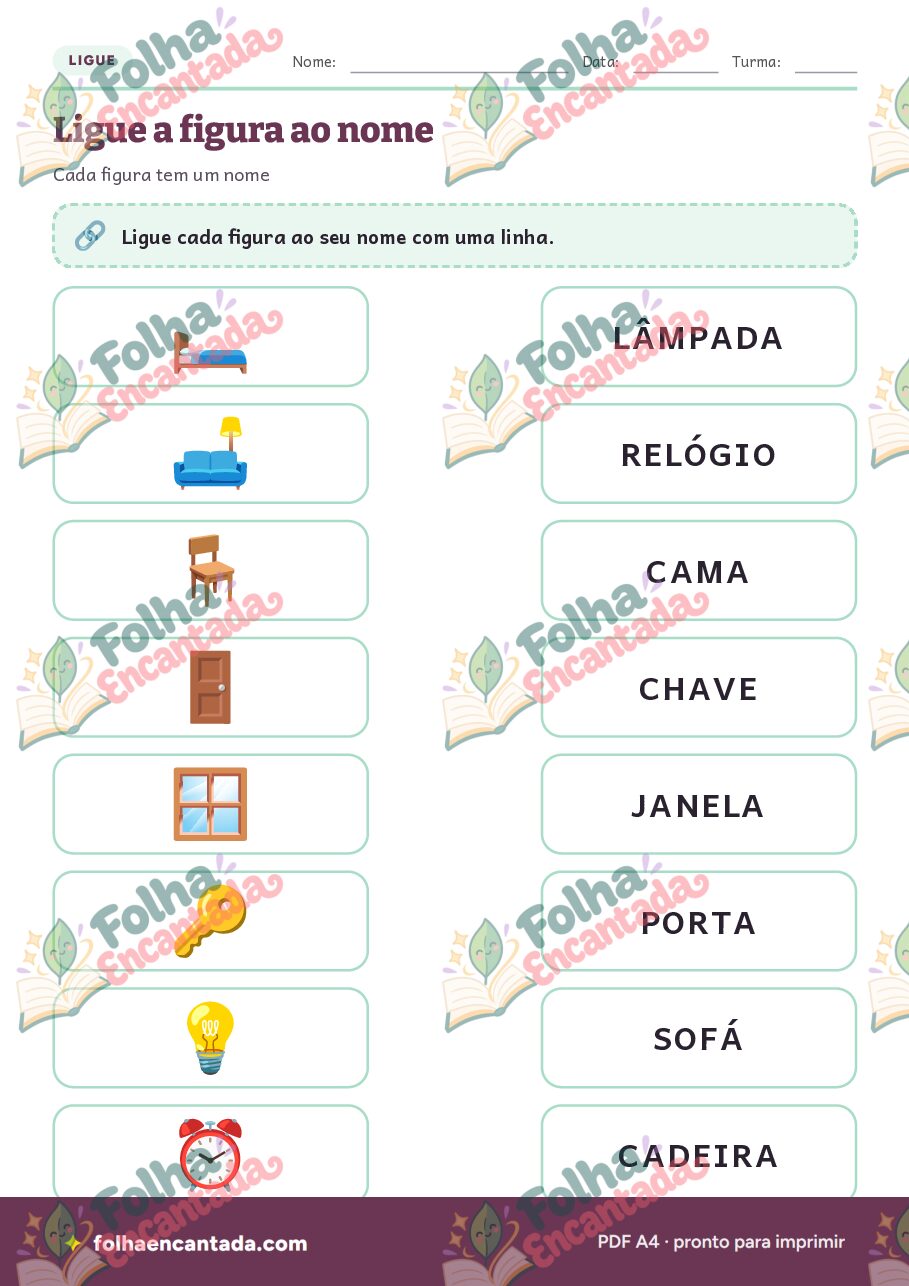 Prévia da página 3 de Ditado Ilustrado: Objetos da Casa