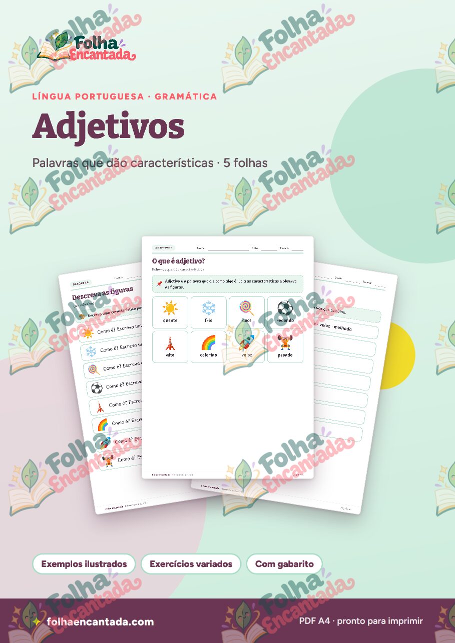 Prévia da página 1 de Adjetivos: Como São as Coisas em Atividades