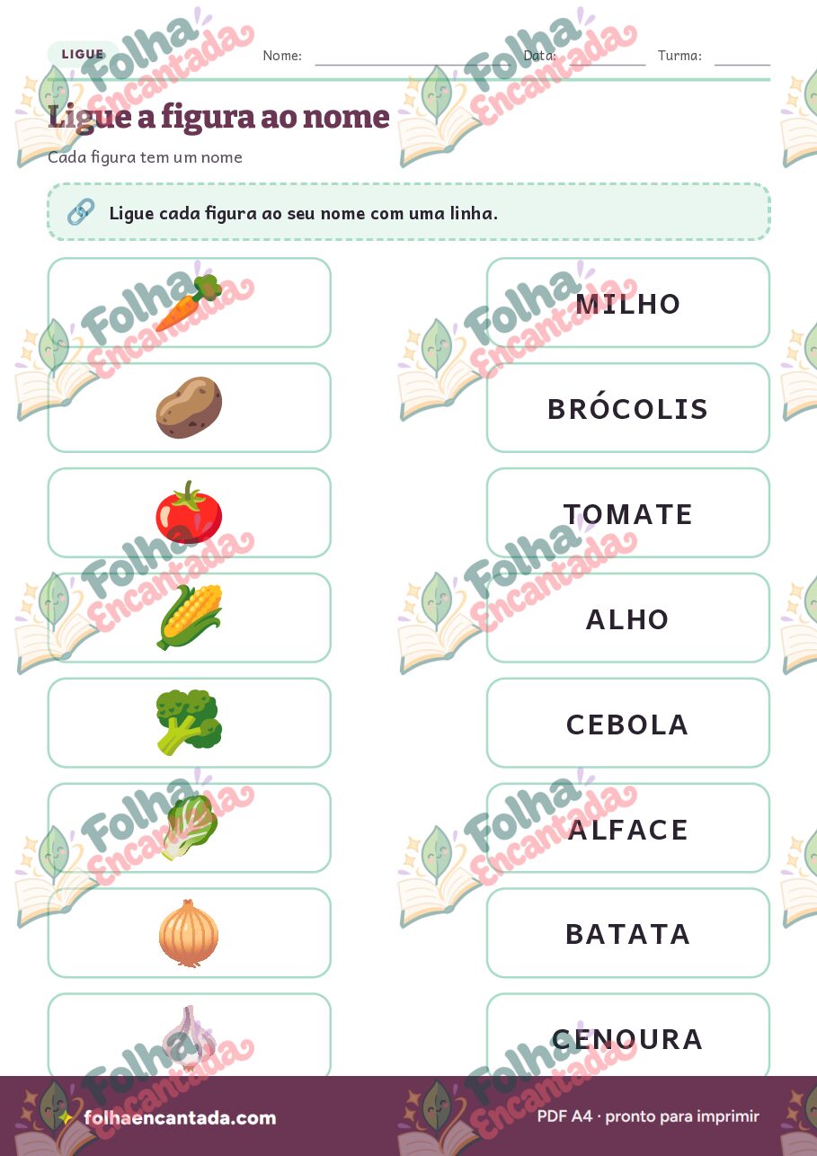 Prévia da página 3 de Ditado Ilustrado: Legumes e Alimentos