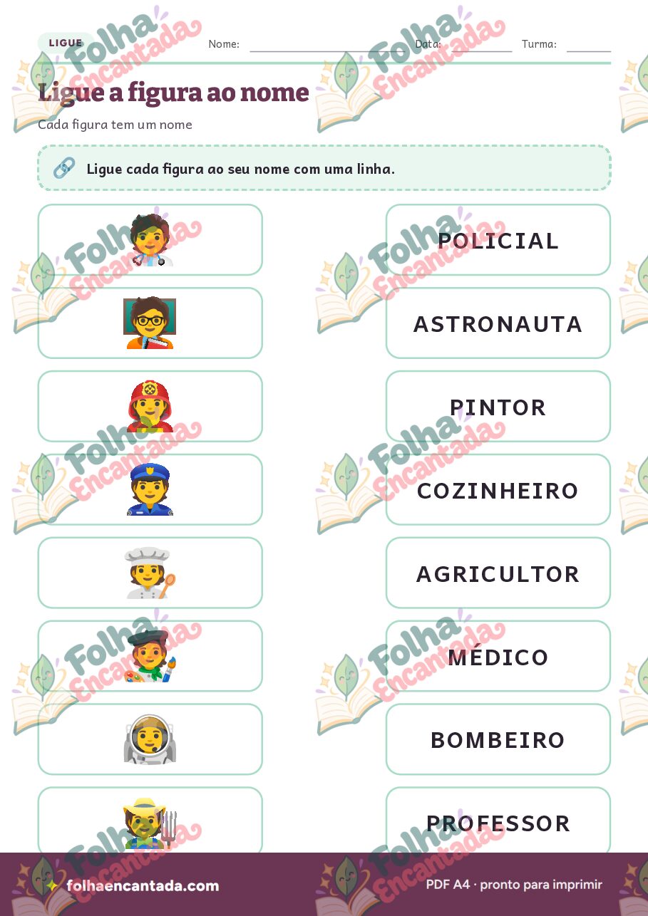 Prévia da página 3 de Ditado Ilustrado: Profissões