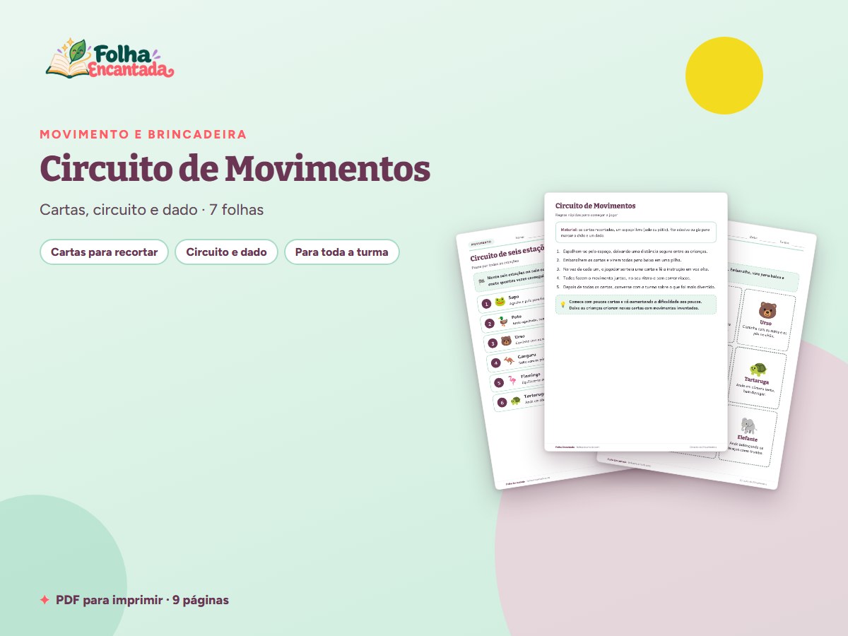 Capa da atividade Circuito de Movimentos: Cartas de Desafio