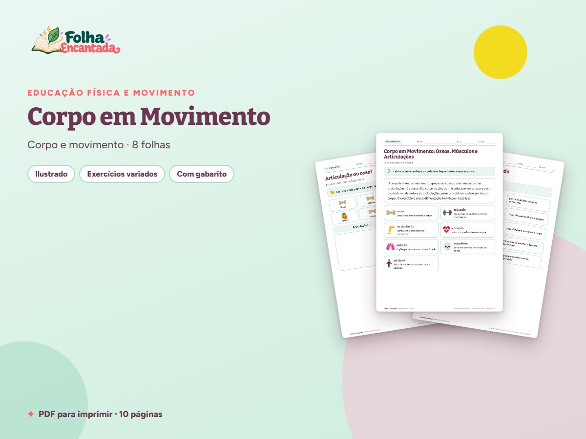 Capa da atividade Corpo em Movimento: Ossos, Músculos e Articulações