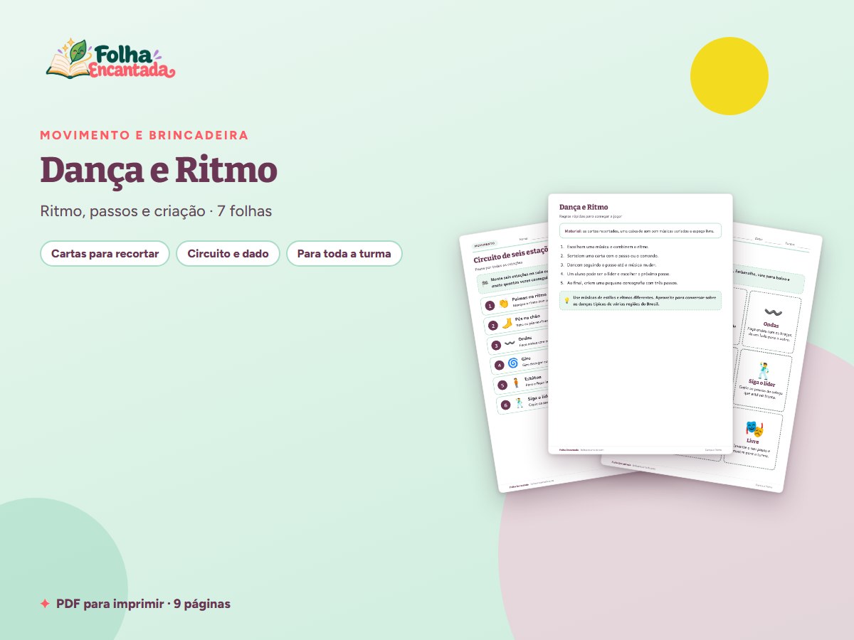 Capa da atividade Dança e Ritmo: Passos e Comandos