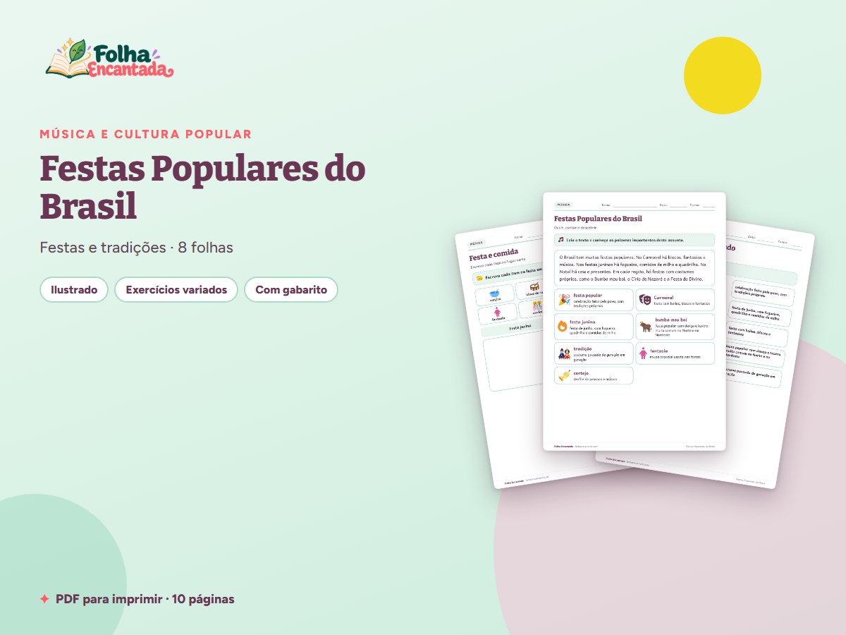 Capa da atividade Festas Populares do Brasil