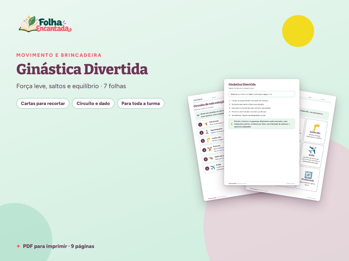 Capa da atividade Ginástica Divertida: Saltos e Equilíbrio