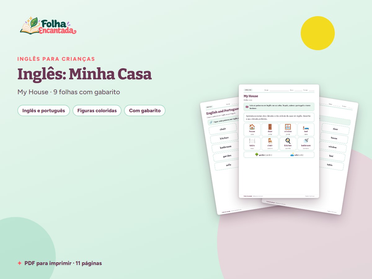 Capa da atividade Inglês para Crianças: Minha Casa