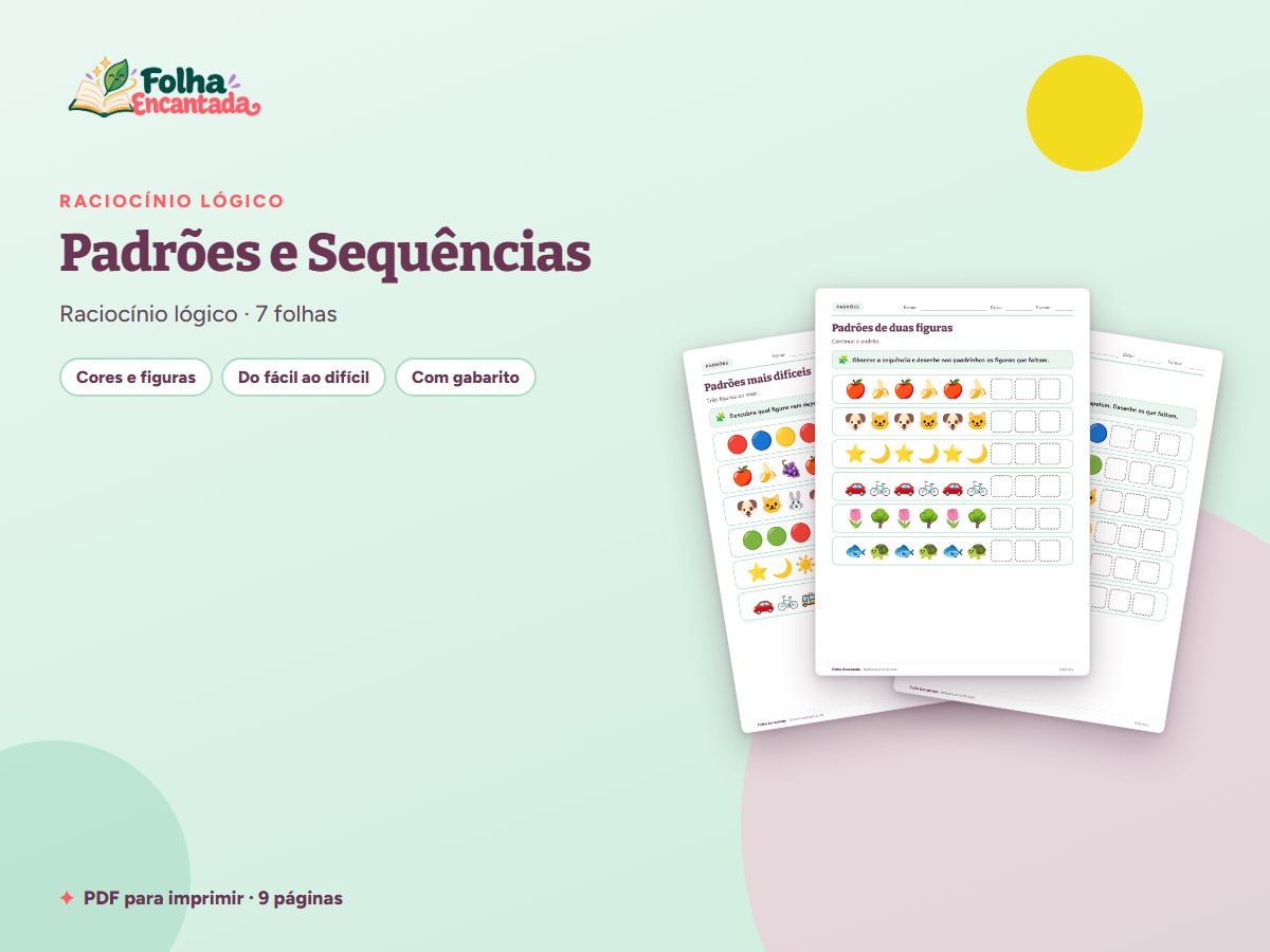 Capa da atividade Padrões e Sequências Lógicas