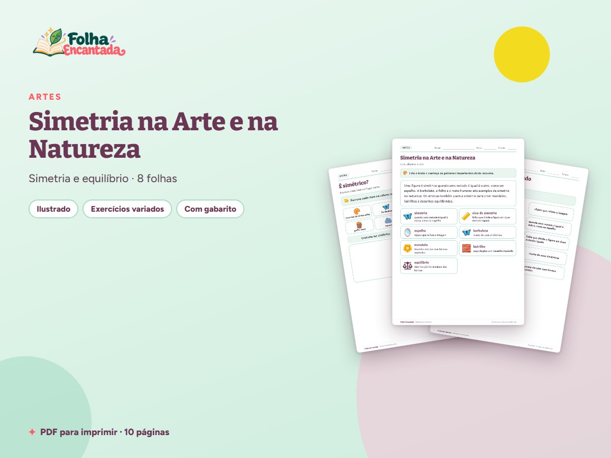 Capa da atividade Simetria na Arte e na Natureza