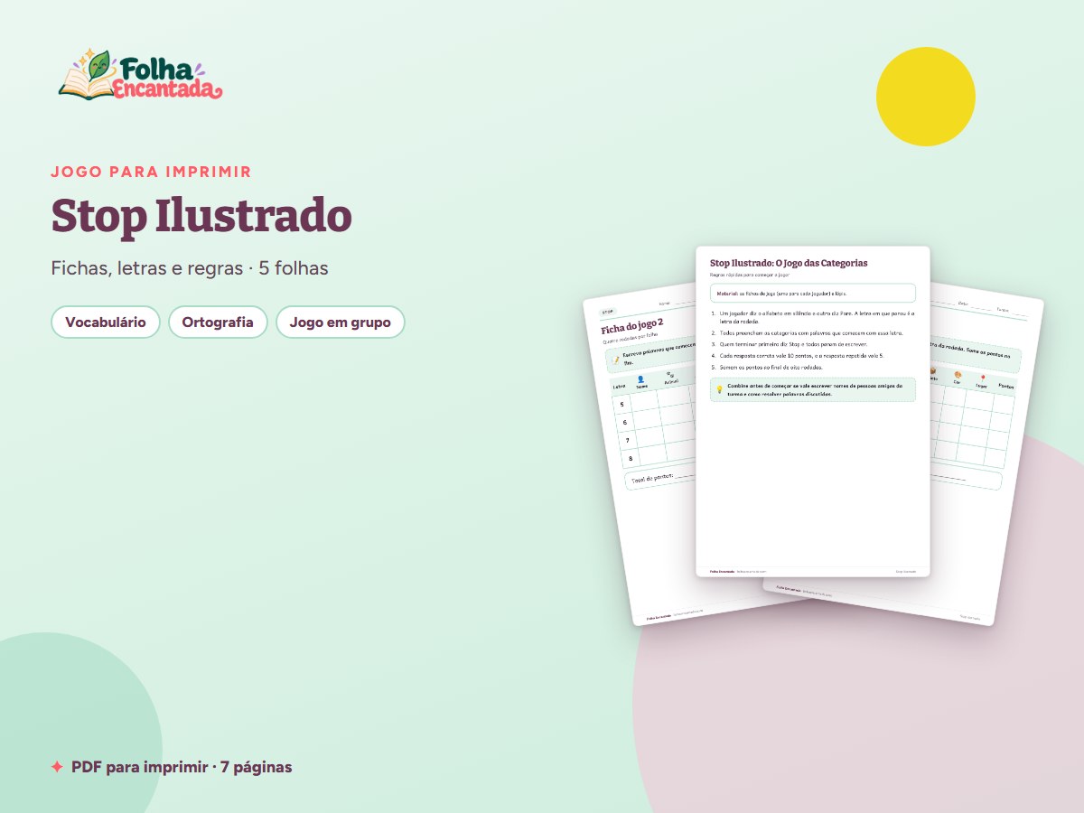 Capa da atividade Stop Ilustrado: O Jogo das Categorias